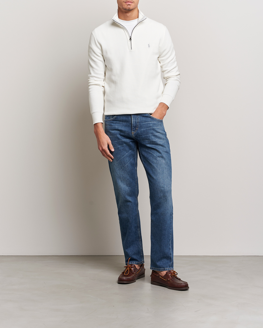 Hombres | Jerséis y prendas de punto | Polo Ralph Lauren | Textured Half-Zip Deckwash White