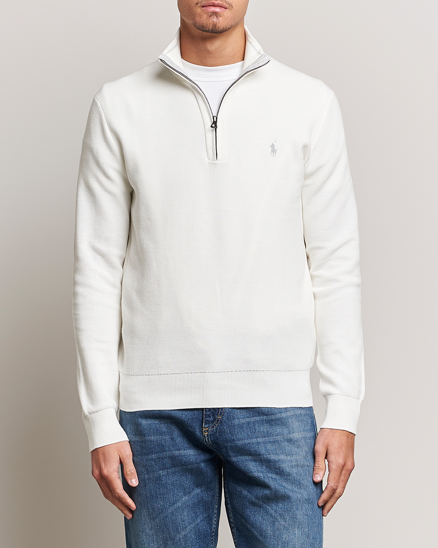 Hombres | Jerséis y prendas de punto | Polo Ralph Lauren | Textured Half-Zip Deckwash White