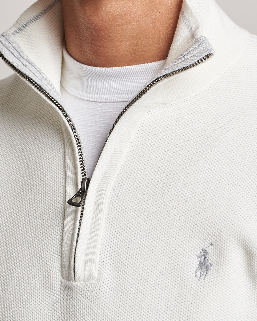 Hombres | Jerséis y prendas de punto | Polo Ralph Lauren | Textured Half-Zip Deckwash White