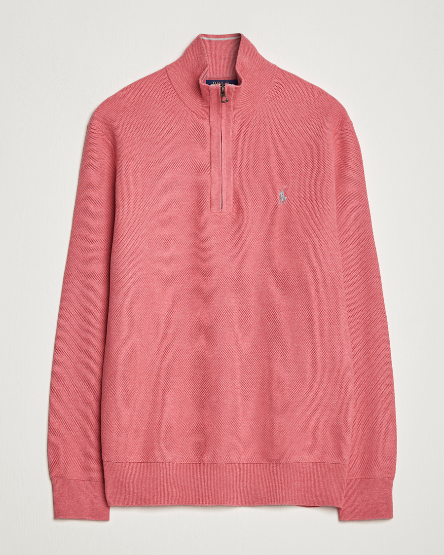 Hombres | Jerséis y prendas de punto | Polo Ralph Lauren | Textured Half-Zip Red Sky Heather