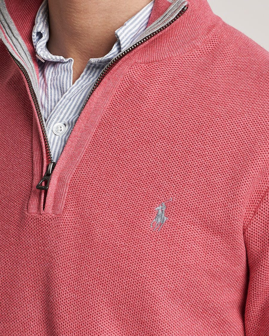 Hombres | Jerséis y prendas de punto | Polo Ralph Lauren | Textured Half-Zip Red Sky Heather
