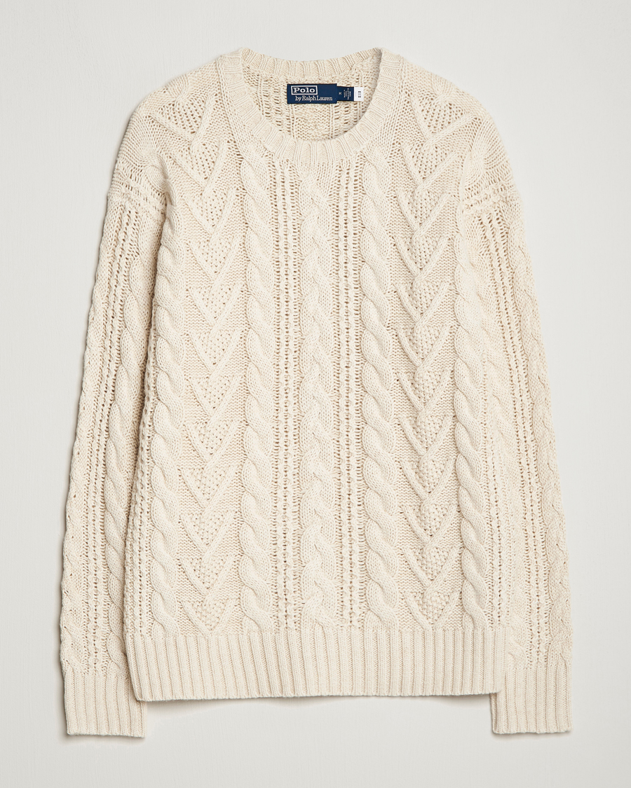 Hombres | Jerséis y prendas de punto | Polo Ralph Lauren | Knitted Fishermen Sweater Cream