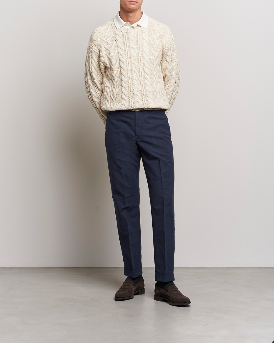 Hombres | Jerséis y prendas de punto | Polo Ralph Lauren | Knitted Fishermen Sweater Cream