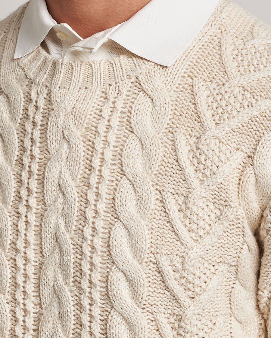 Hombres | Jerséis y prendas de punto | Polo Ralph Lauren | Knitted Fishermen Sweater Cream