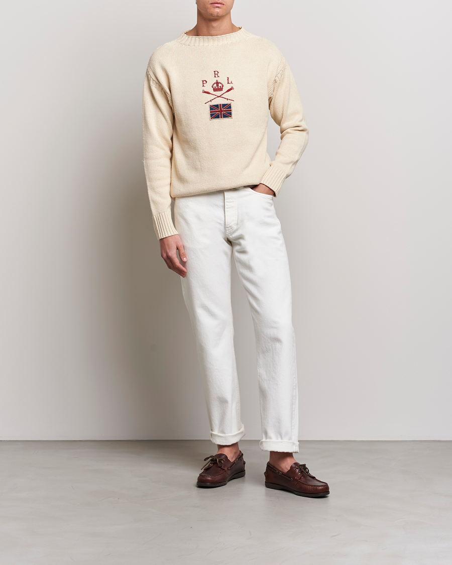 Hombres | Jerséis y prendas de punto | Polo Ralph Lauren | Knitted Anchor Sweater Cream