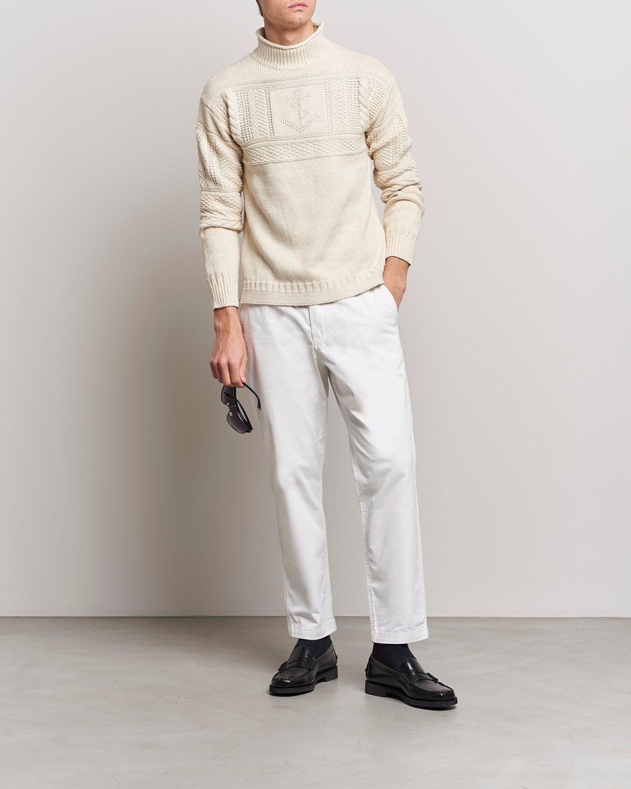 Hombres | Jerséis y prendas de punto | Polo Ralph Lauren | Knitted Fishermen Sweater Cream