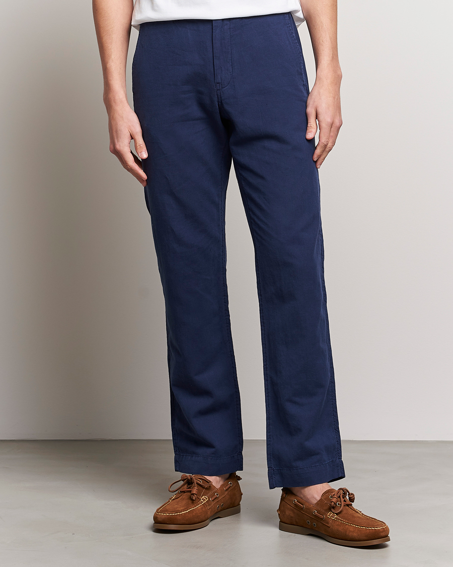 Hombres | Pantalones | Polo Ralph Lauren | Cotton/Linen Bedford Chinos Newport Navy