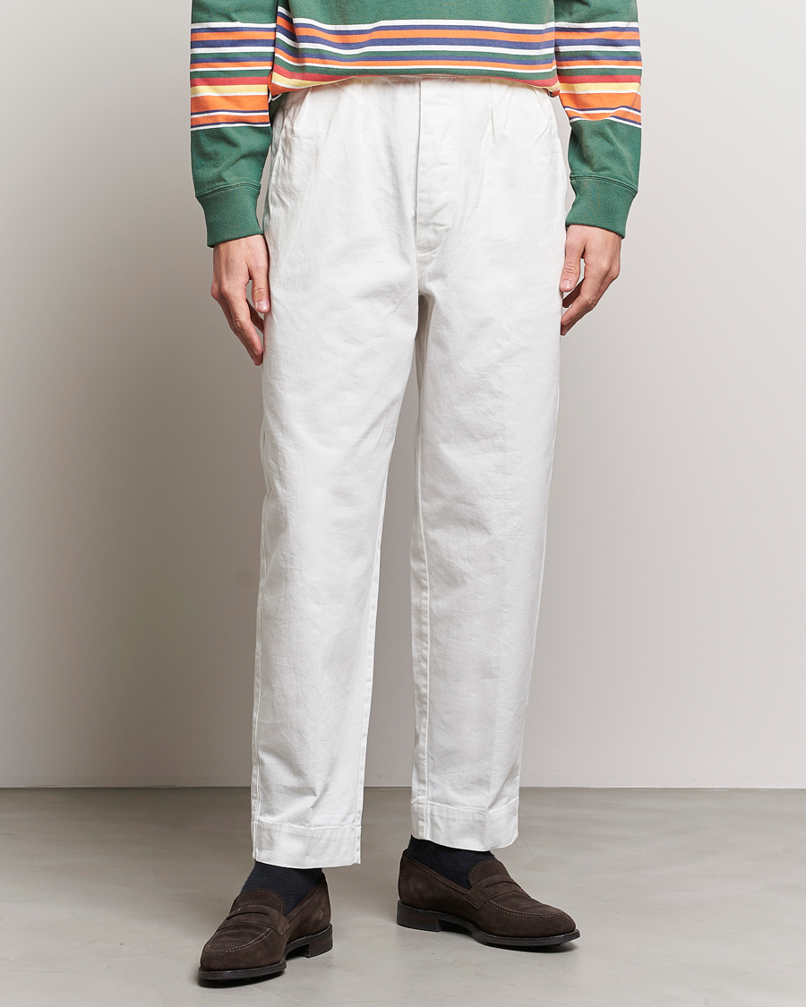 Hombres | Pantalones | Polo Ralph Lauren | Rustic Twill Officer Trousers Deckwash White