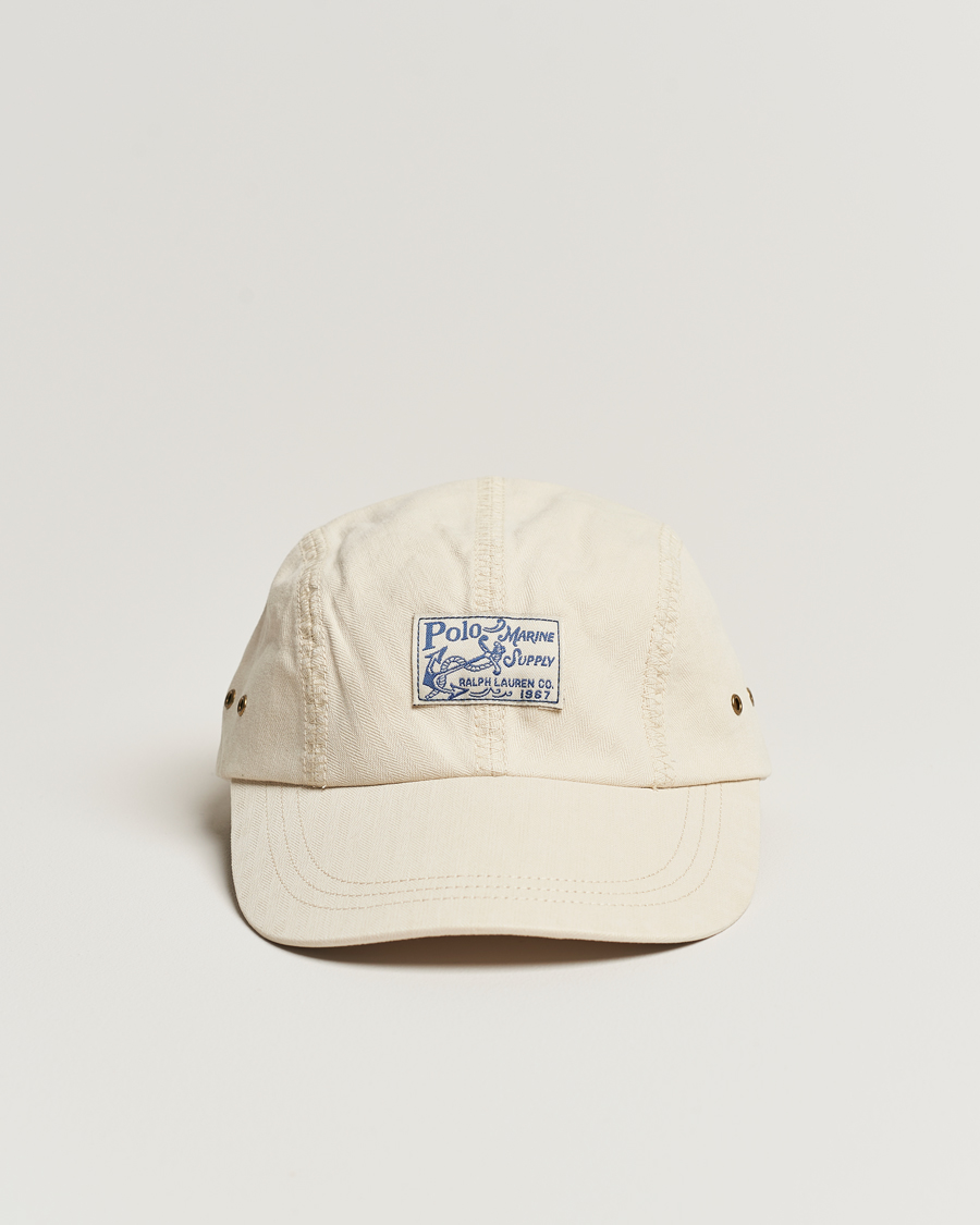 Hombres | Polo Ralph Lauren 4 Panel Herringbone Twill Cap English Cream | Polo Ralph Lauren | 4 Panel Herringbone Twill Cap English Cream