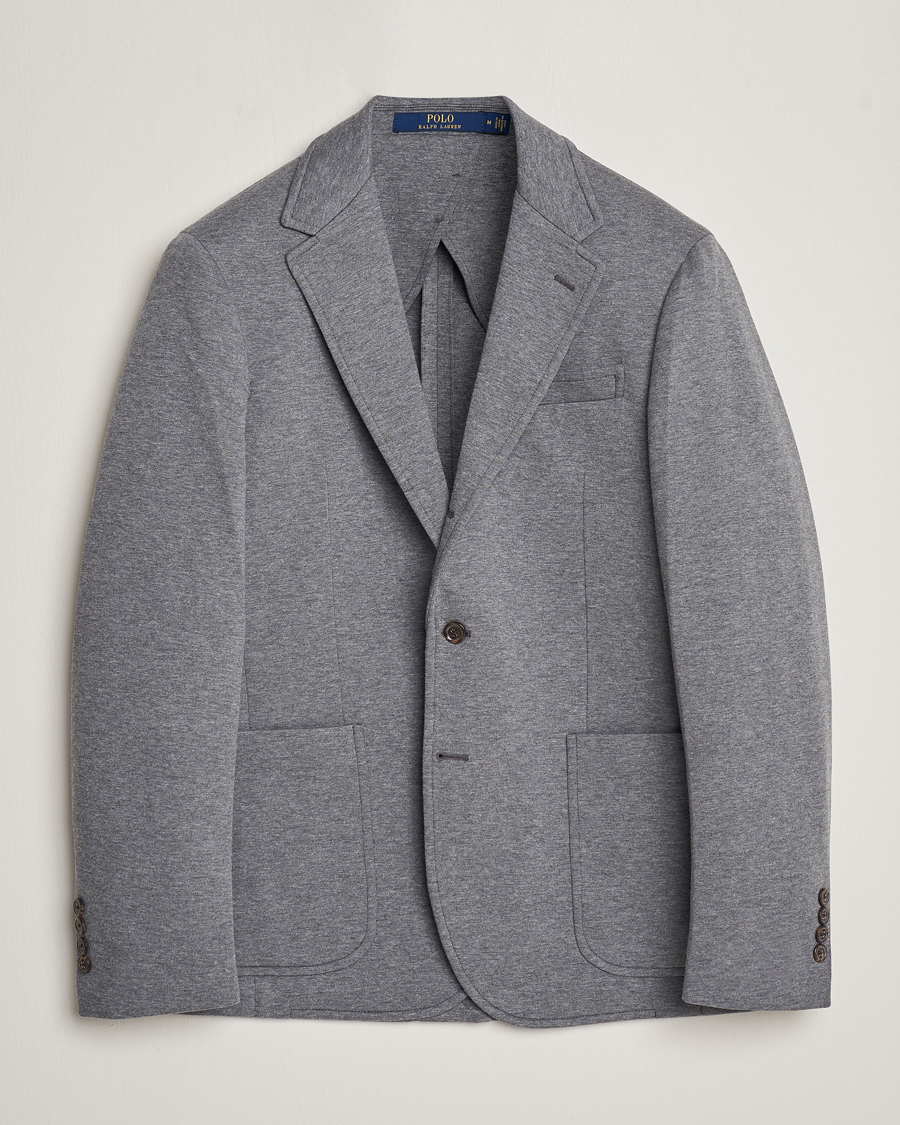 Hombres | Blazers | Polo Ralph Lauren | Double Knit Jersey Blazer Medium Grey Heather