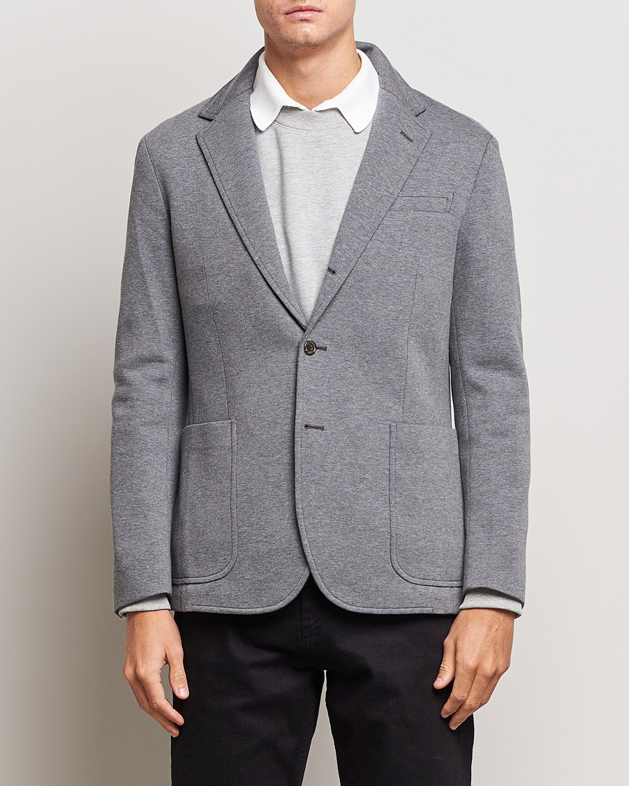 Hombres | Blazers | Polo Ralph Lauren | Double Knit Jersey Blazer Medium Grey Heather