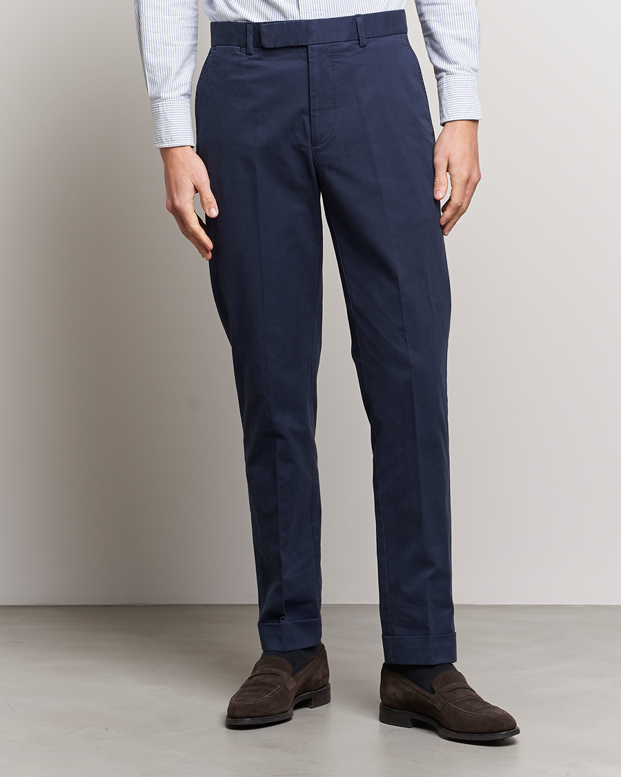 Hombres | Pantalones de traje | Polo Ralph Lauren | Cotton Stretch Trousers Nautical Ink