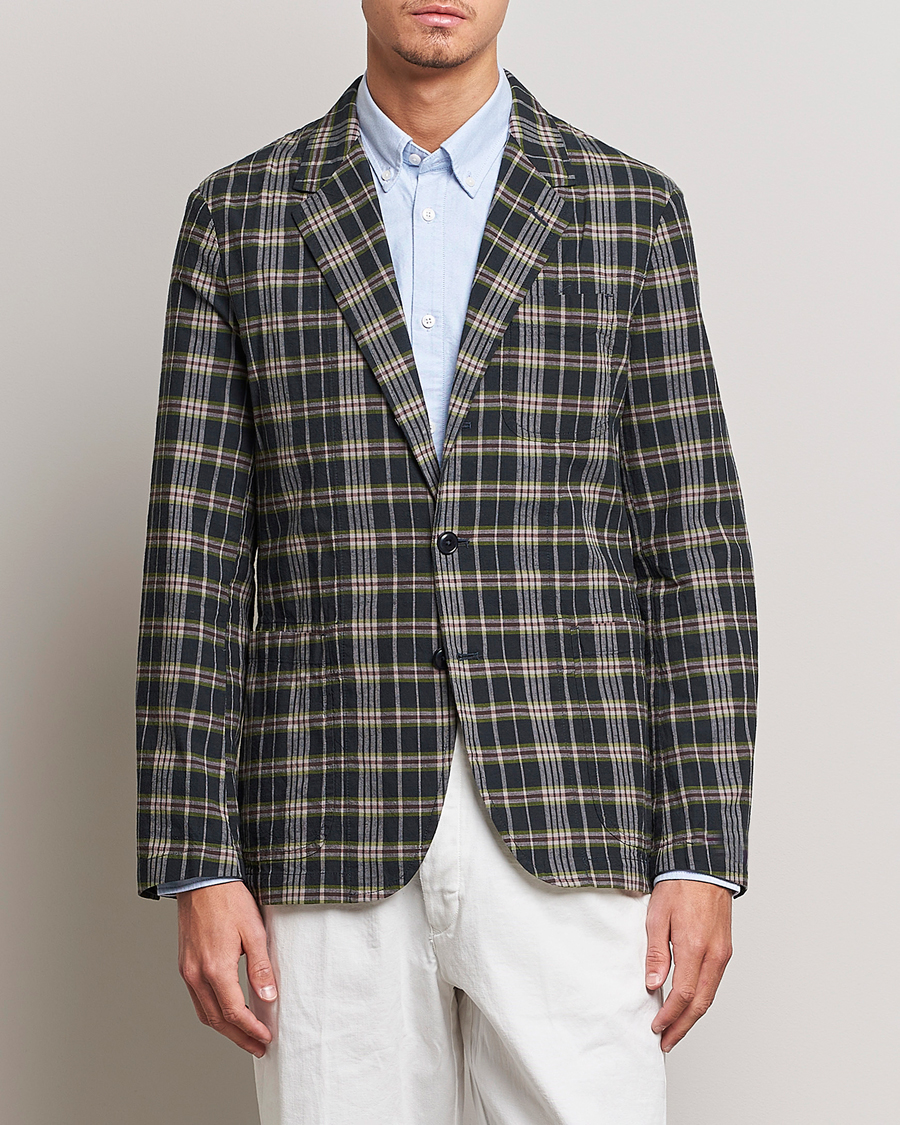 Hombres | Blazers | Polo Ralph Lauren | Cotton Madras Checked Blazer Navy/Olive/Burgundy