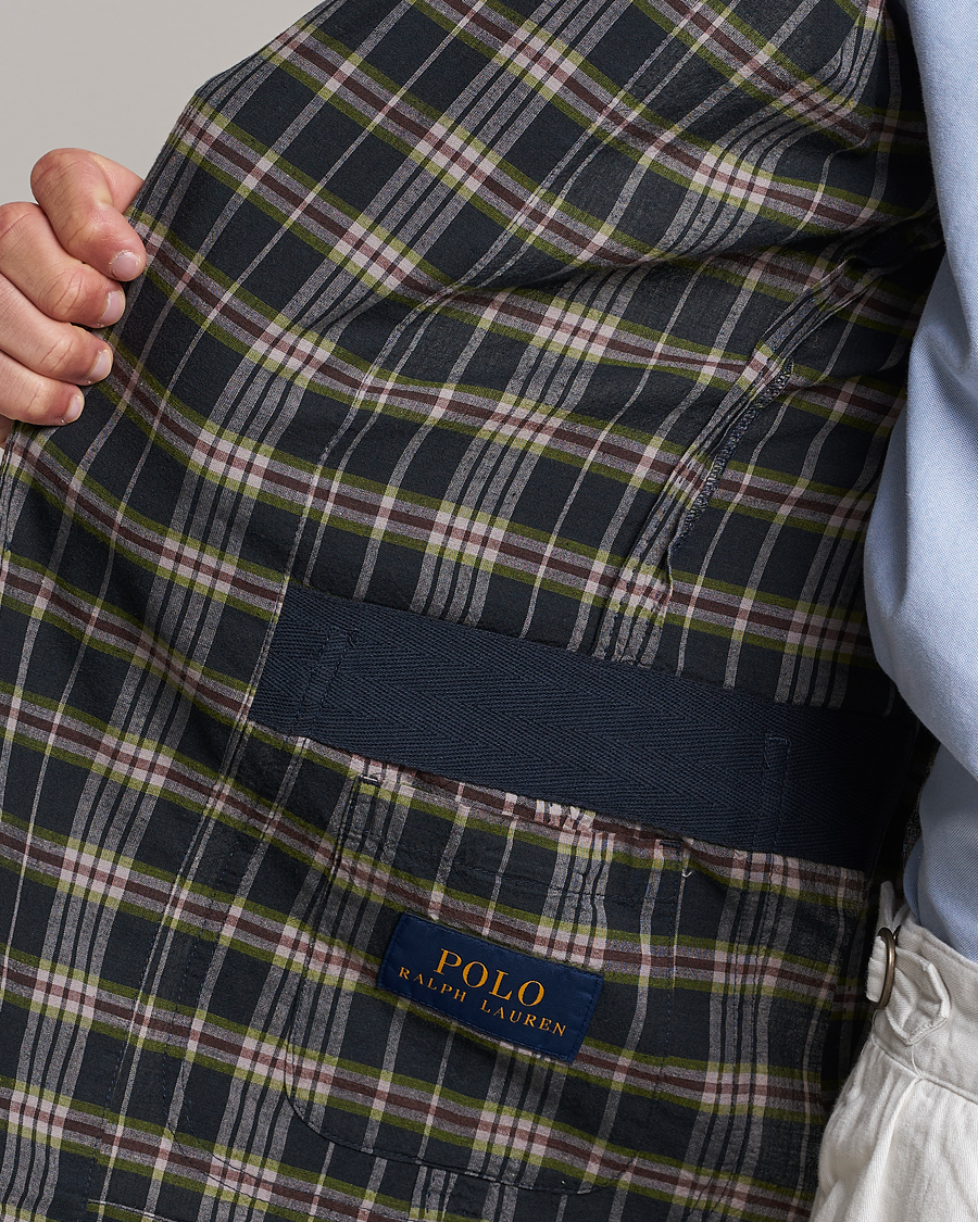 Hombres | Blazers | Polo Ralph Lauren | Cotton Madras Checked Blazer Navy/Olive/Burgundy