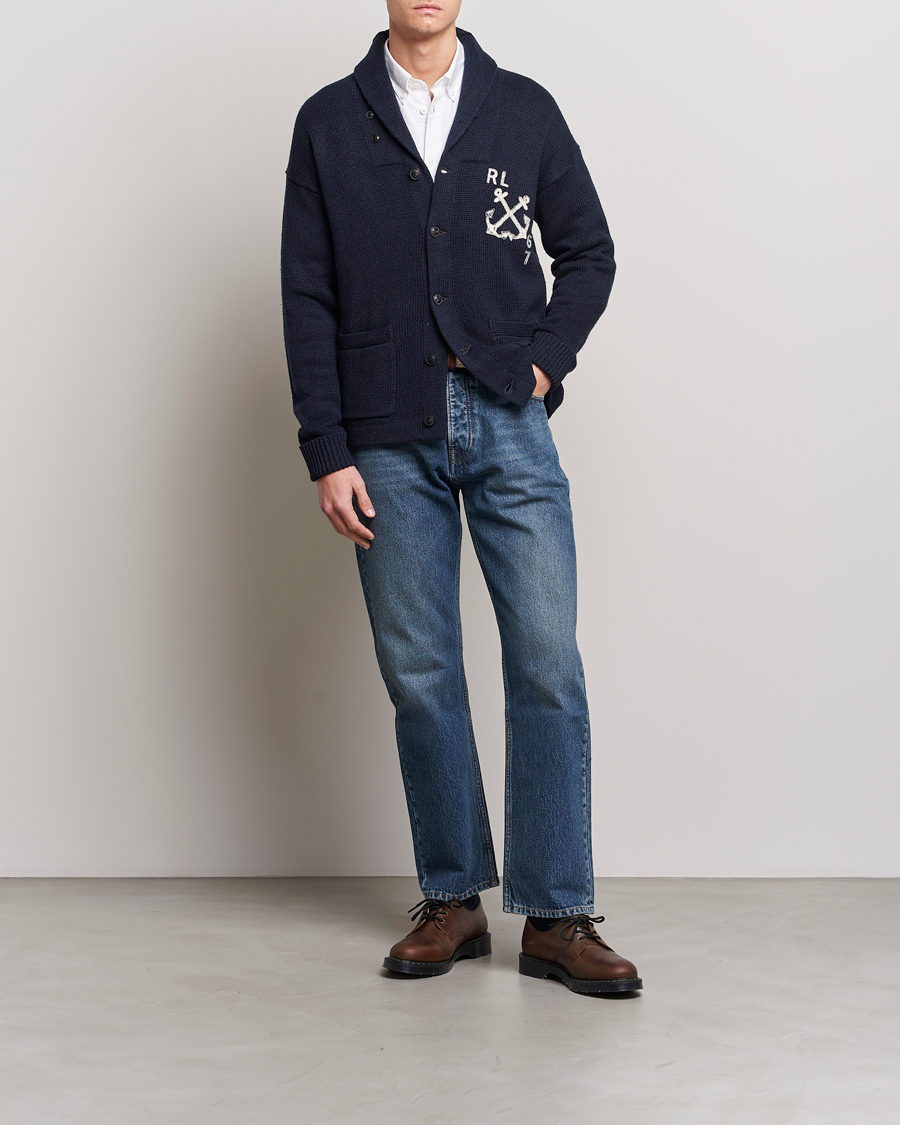Hombres | Jerséis y prendas de punto | Polo Ralph Lauren | RL Knitted Cardigan Navy
