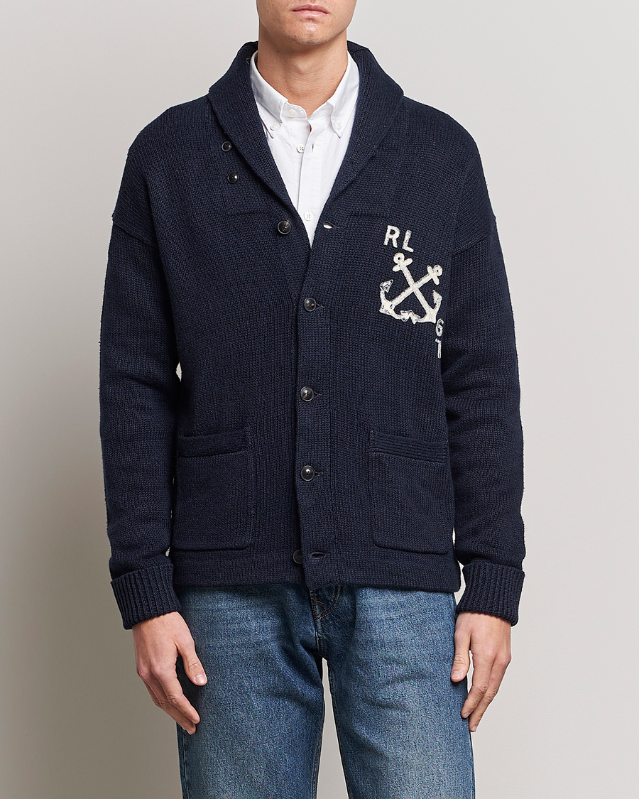 Hombres | Jerséis y prendas de punto | Polo Ralph Lauren | RL Knitted Cardigan Navy