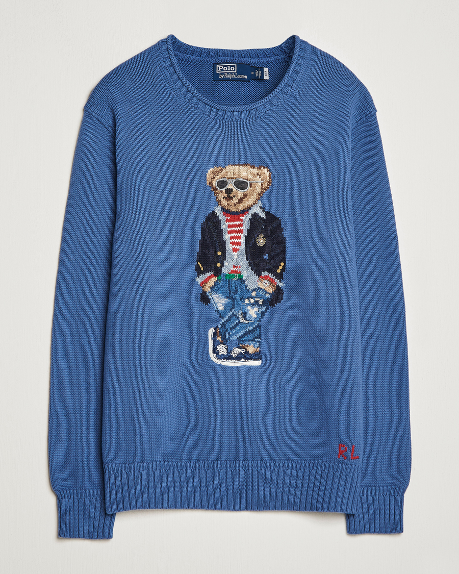 Hombres | Jerséis y prendas de punto | Polo Ralph Lauren | Cotton Knitted Bear Sweater Blue Haven