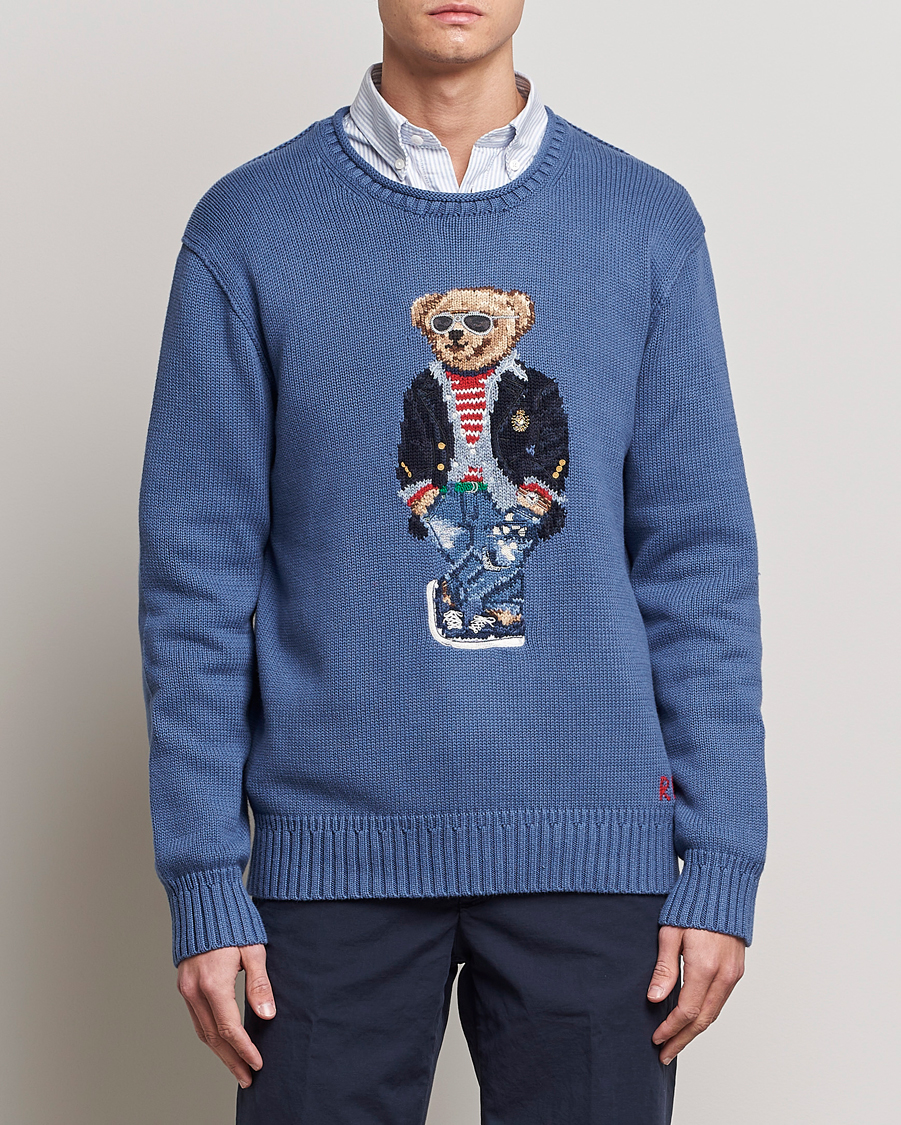 Hombres | Jerséis y prendas de punto | Polo Ralph Lauren | Cotton Knitted Bear Sweater Blue Haven