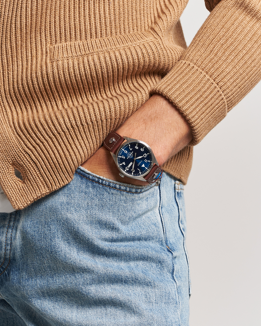 Hombres | Timex Pan Am Waterbury Chronograph 42mm Blue Dial | Timex | Pan Am Waterbury Chronograph 42mm Blue Dial