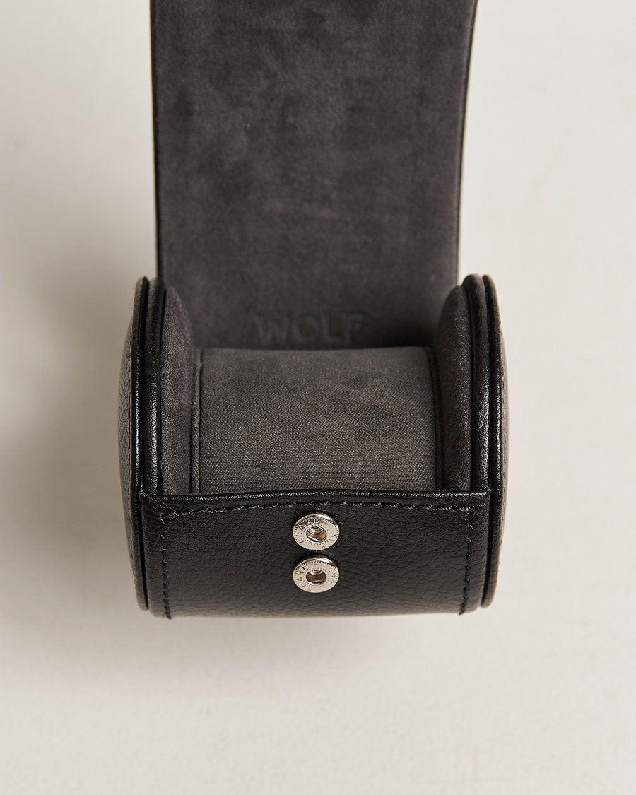 Hombres | Cajas para relojes y joyas | WOLF | Single Watch Roll Black