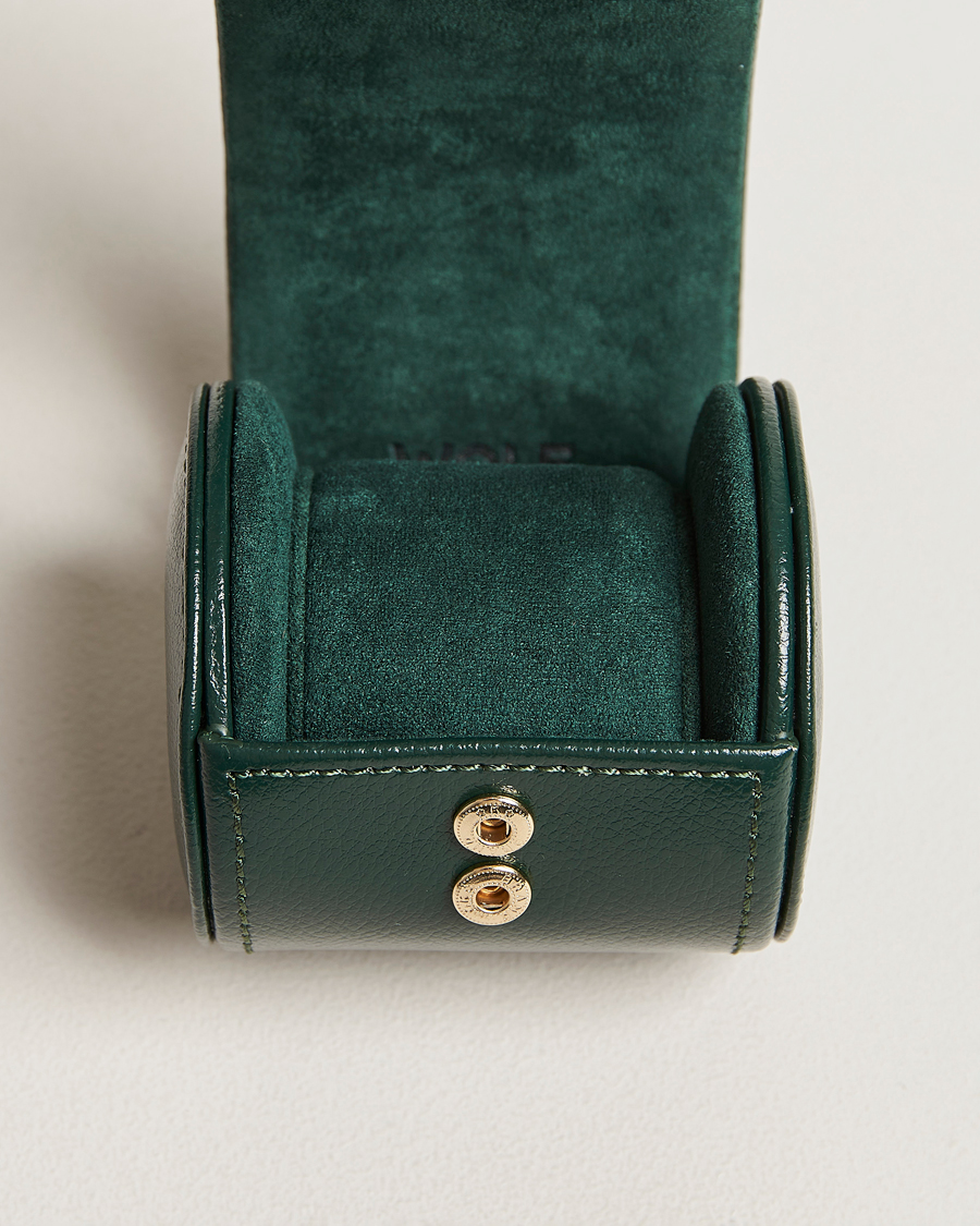 Hombres | Cajas para relojes y joyas | WOLF | Single Watch Roll British Racing Green