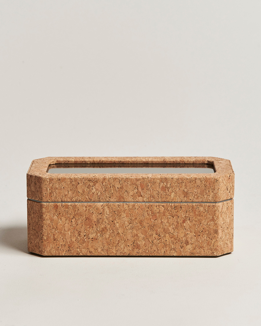 Hombres | Cajas para relojes y joyas | WOLF | Cortica 4 Piece Watch Box Cork