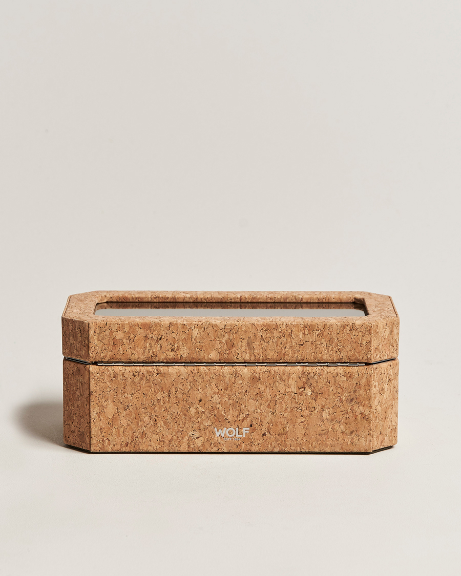 Hombres | Cajas para relojes y joyas | WOLF | Cortica 4 Piece Watch Box Cork