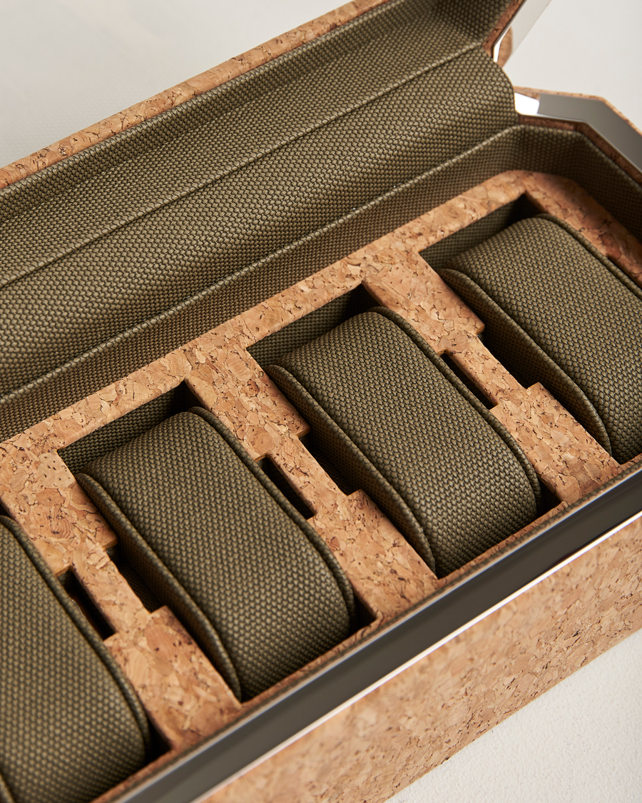 Hombres | Cajas para relojes y joyas | WOLF | Cortica 4 Piece Watch Box Cork