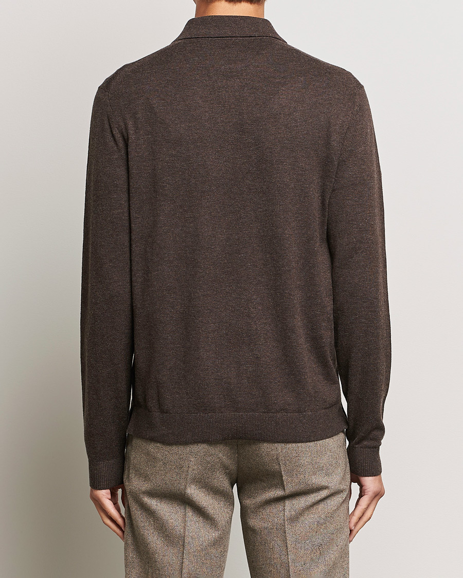 Hombres | Jerséis y prendas de punto | Tiger of Sweden | Orbit Half Zip Merino Coffee