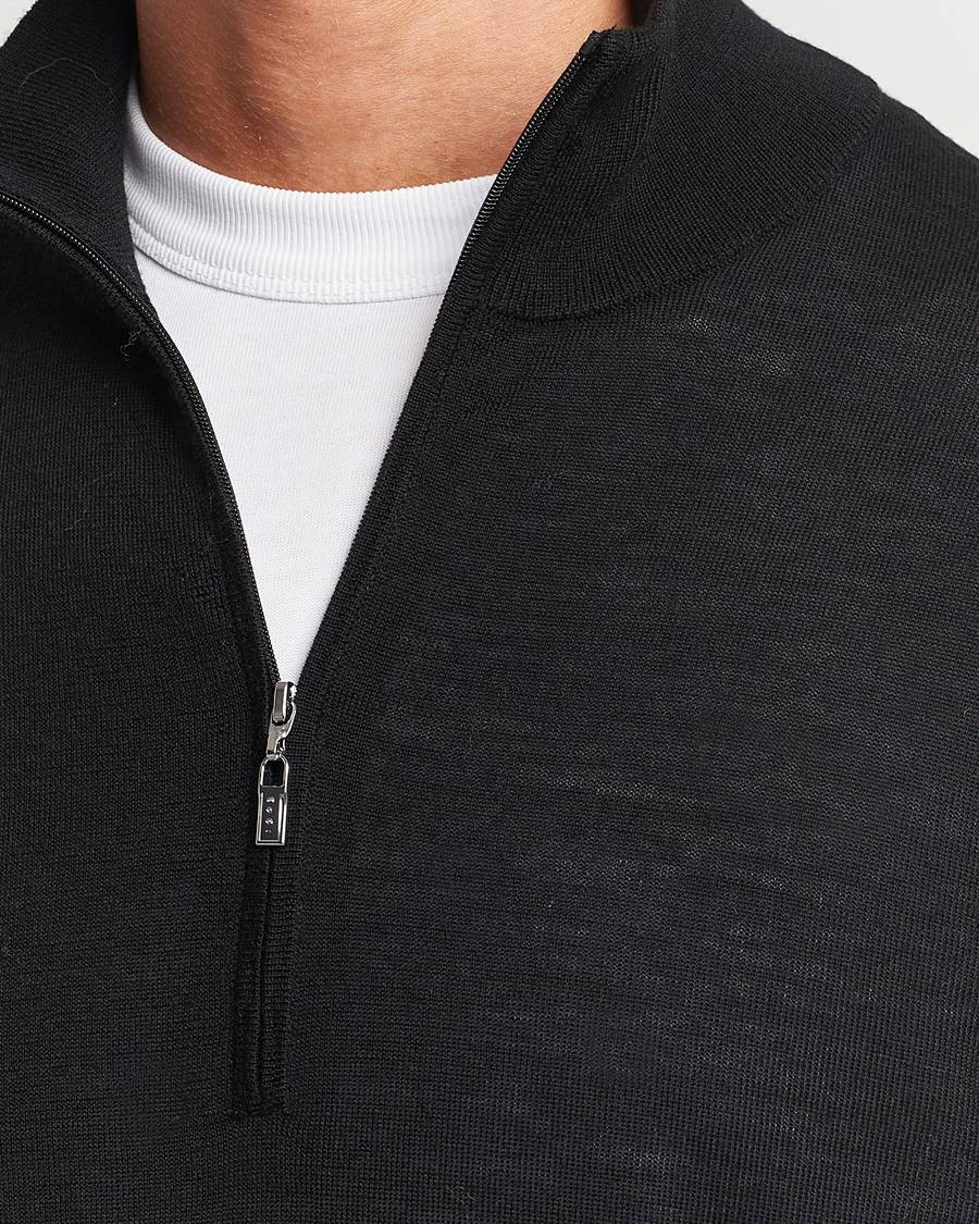 Hombres | Jerséis y prendas de punto | Tiger of Sweden | Errol Merino Half Zip Black