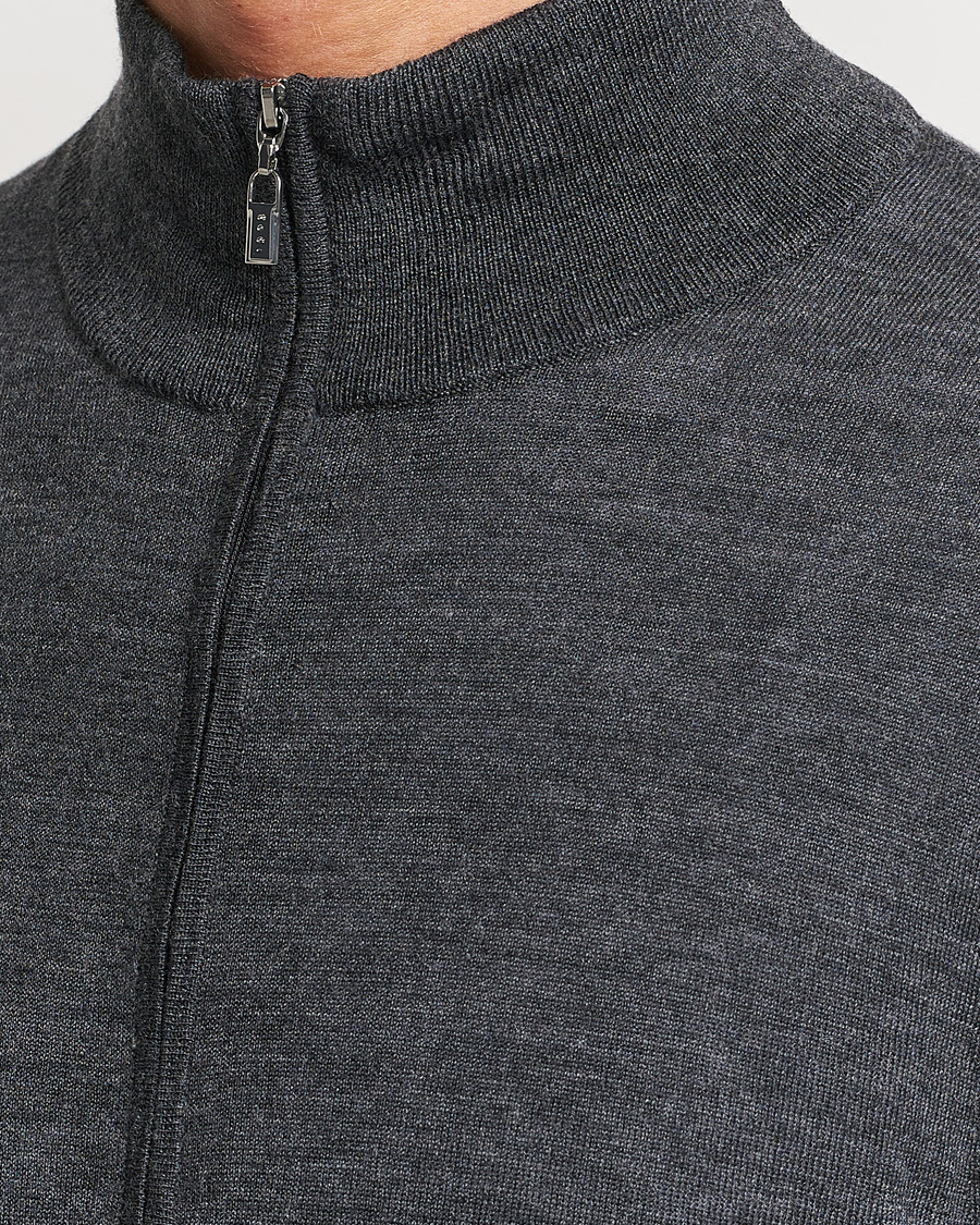 Hombres | Jerséis y prendas de punto | Tiger of Sweden | Errol Merino Half Zip Grey