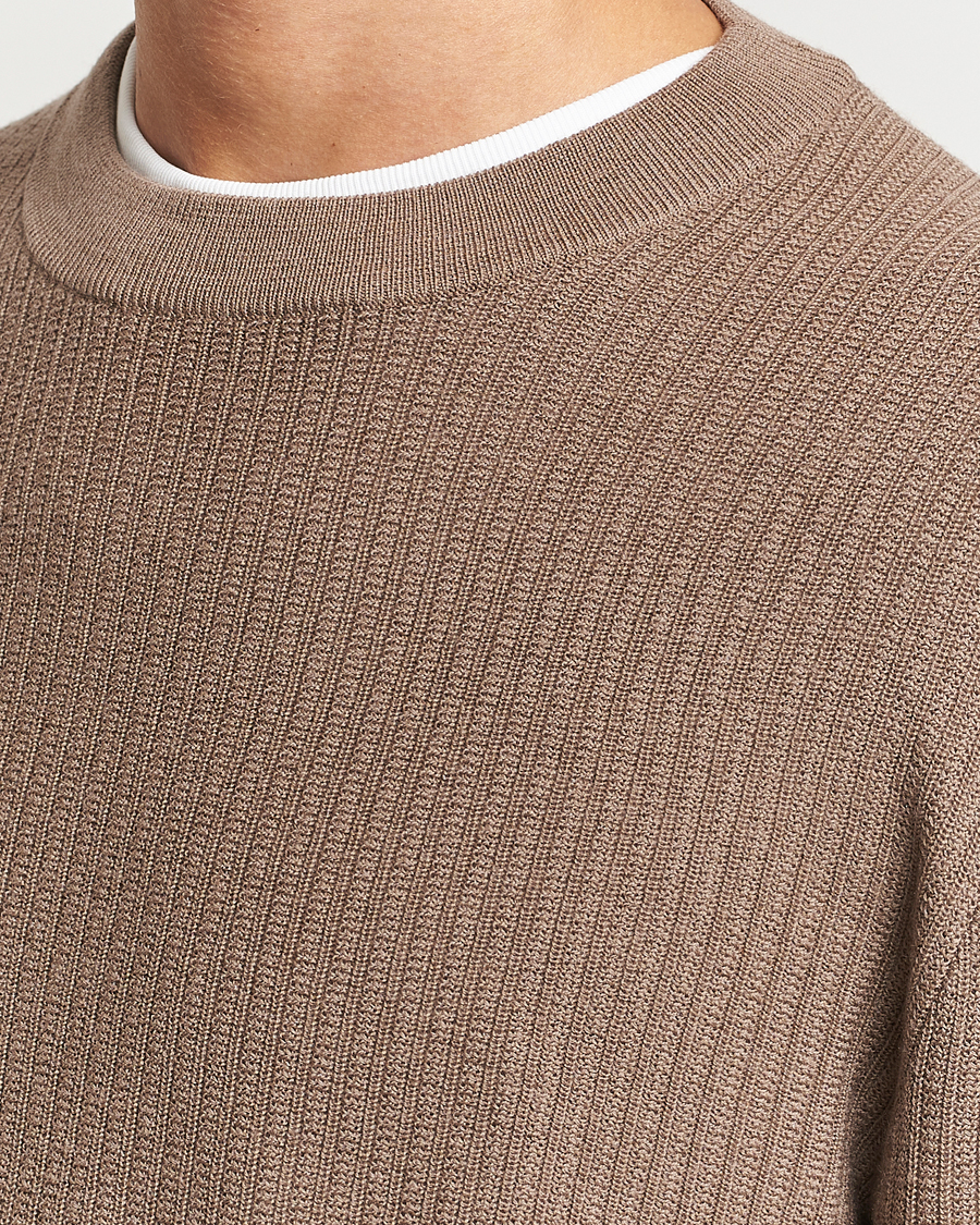 Hombres | Jerséis y prendas de punto | Tiger of Sweden | Elssler Merino Pullover Olive Grey