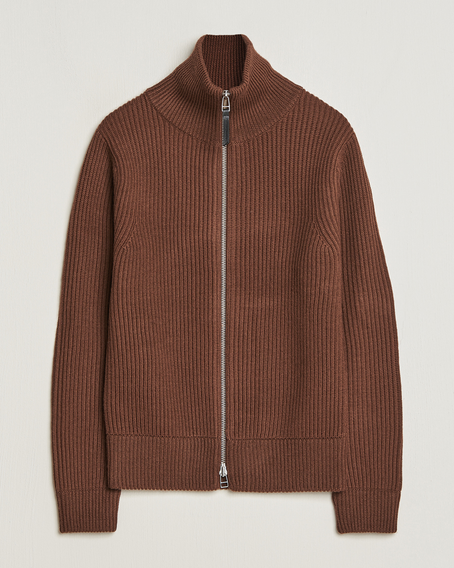 Hombres | Jerséis y prendas de punto | Tiger of Sweden | Nyman Full Zip Golden Brown