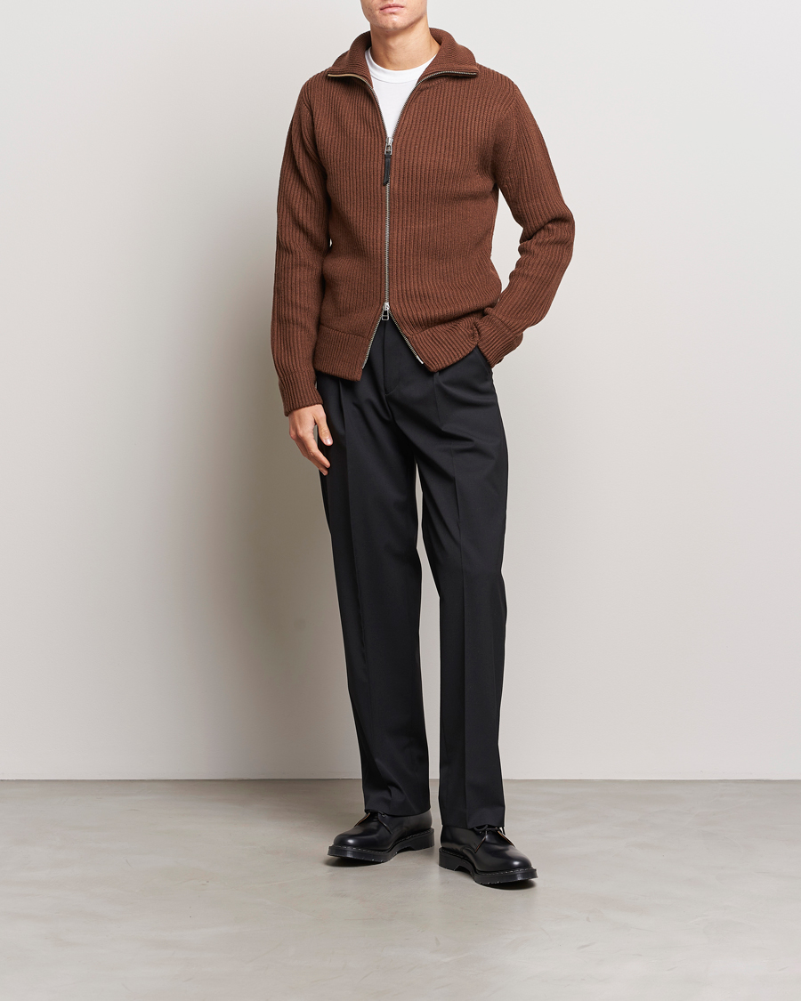Hombres | Jerséis y prendas de punto | Tiger of Sweden | Nyman Full Zip Golden Brown