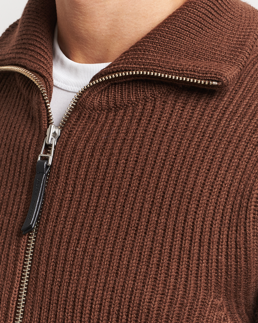 Hombres | Jerséis y prendas de punto | Tiger of Sweden | Nyman Full Zip Golden Brown