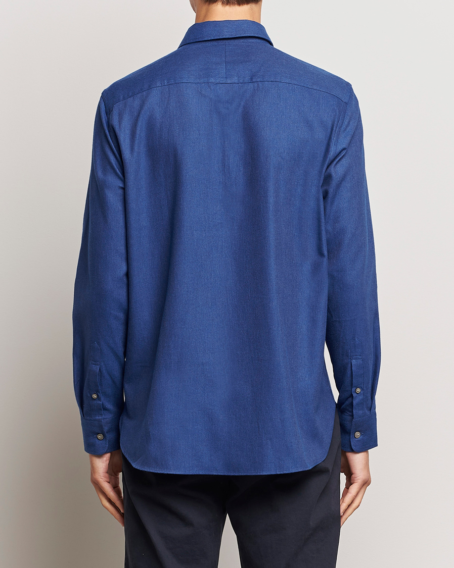 Hombres | Camisas | Tiger of Sweden | Benjamin Flannel Shirt  Blue Melange