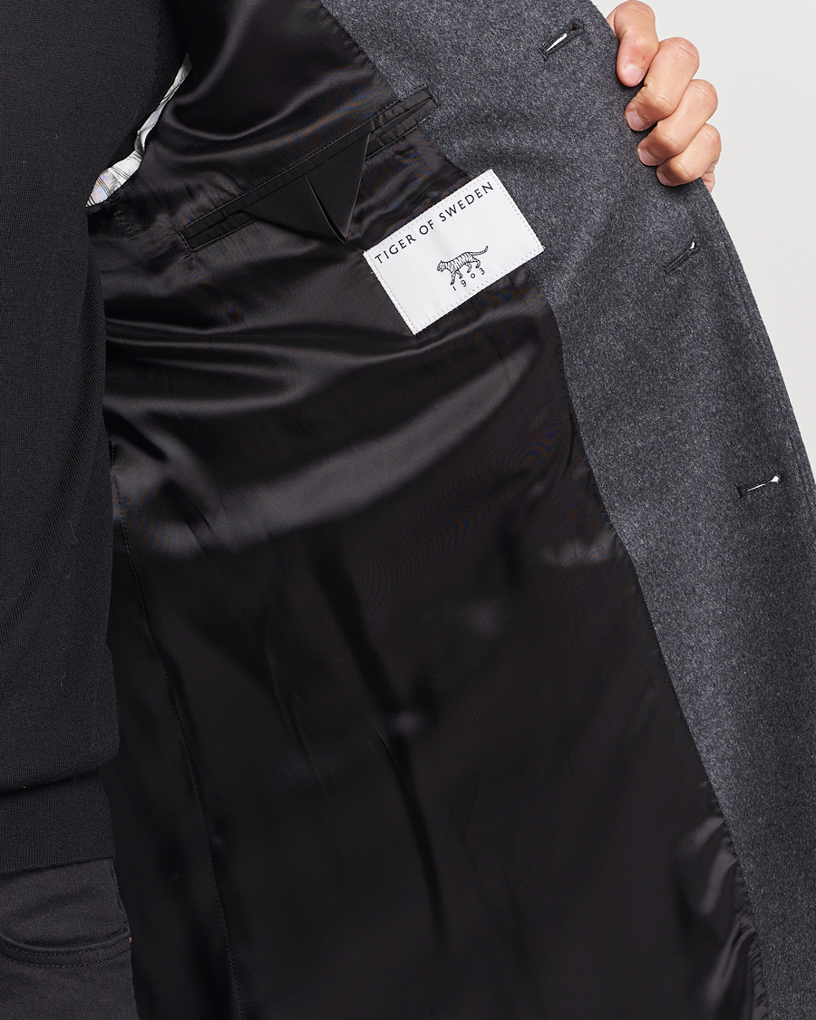 Hombres | Abrigos y chaquetas | Tiger of Sweden | Cempsey Wool Coat Grey Melange