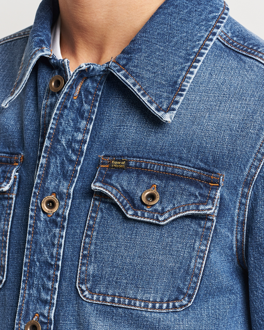 Hombres | Abrigos y chaquetas | Tiger of Sweden | Get Jeans Jacket Light Blue