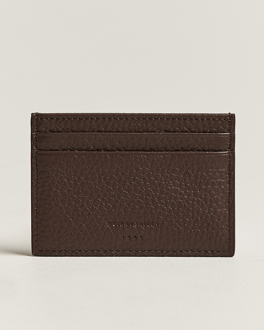 Hombres | Tiger of Sweden Wharf Leather Card Holder Brown | Tiger of Sweden | Wharf Leather Card Holder Brown