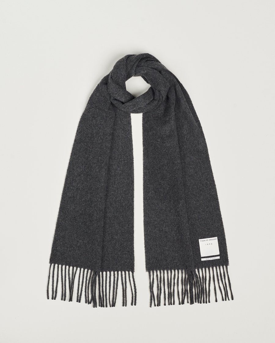 Hombres | Tiger of Sweden Sylan Wool Scarf Grey Melange | Tiger of Sweden | Sylan Wool Scarf Grey Melange