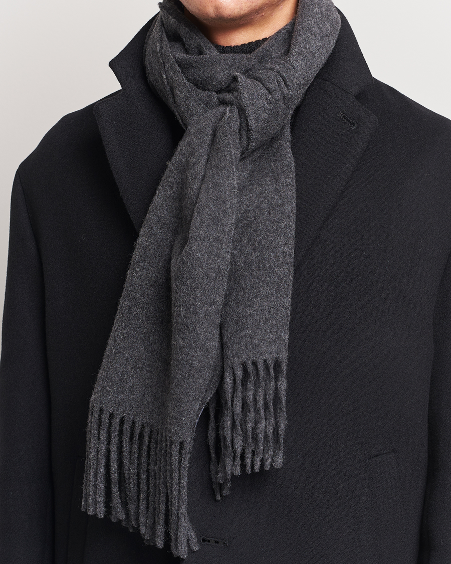 Hombres | Tiger of Sweden Sylan Wool Scarf Grey Melange | Tiger of Sweden | Sylan Wool Scarf Grey Melange