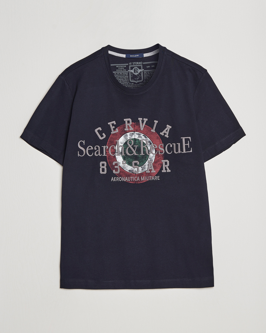 Hombres | Camisetas | Aeronautica Militare | Cotton T-Shirt Navy