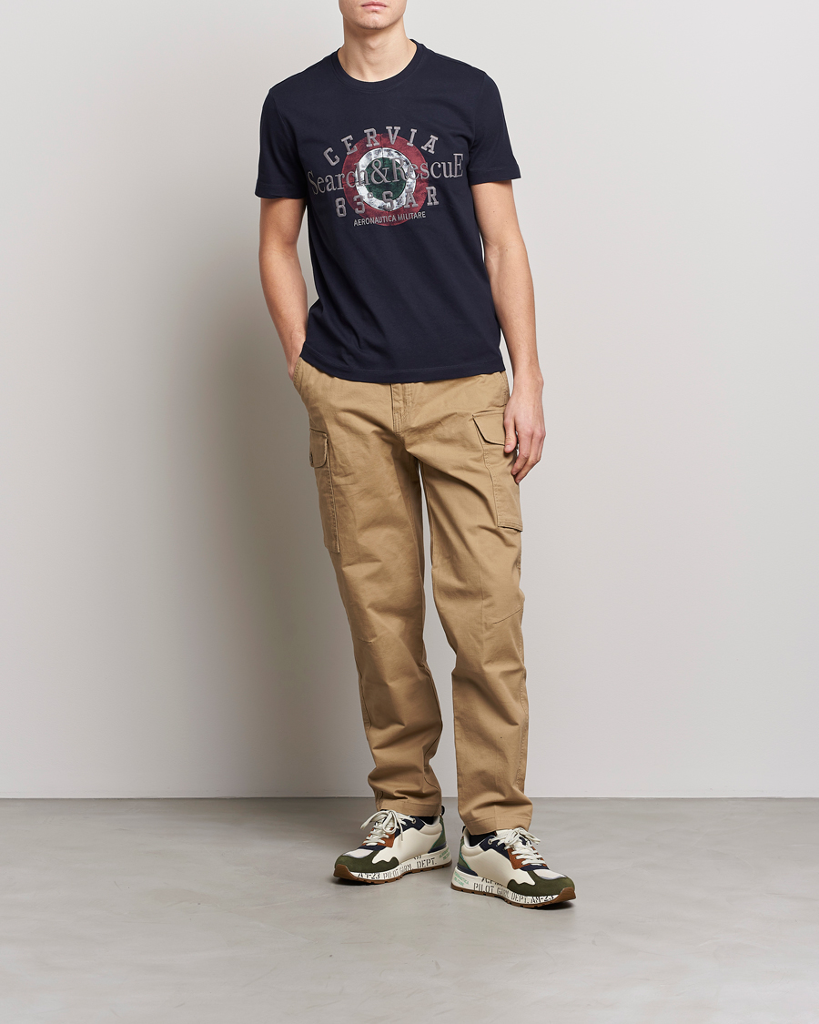 Hombres | Camisetas | Aeronautica Militare | Cotton T-Shirt Navy