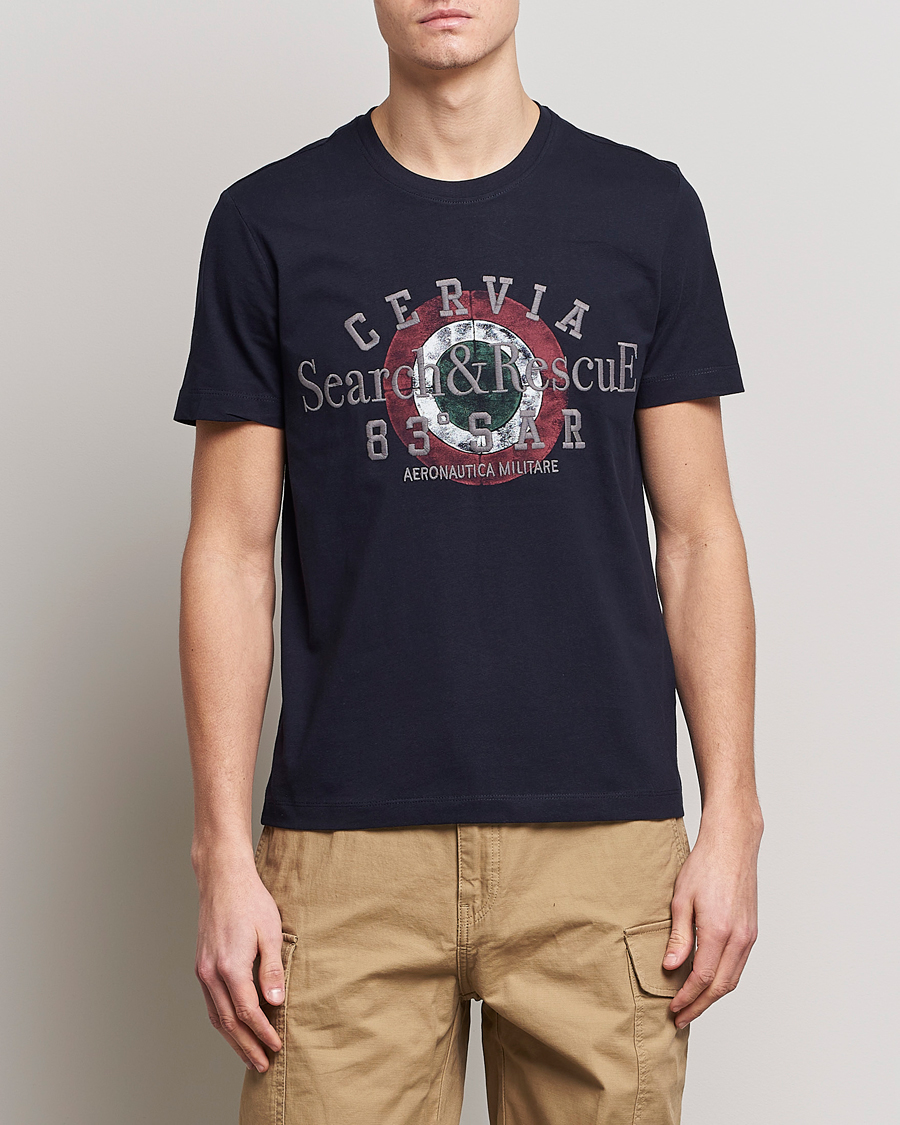 Hombres | Camisetas | Aeronautica Militare | Cotton T-Shirt Navy