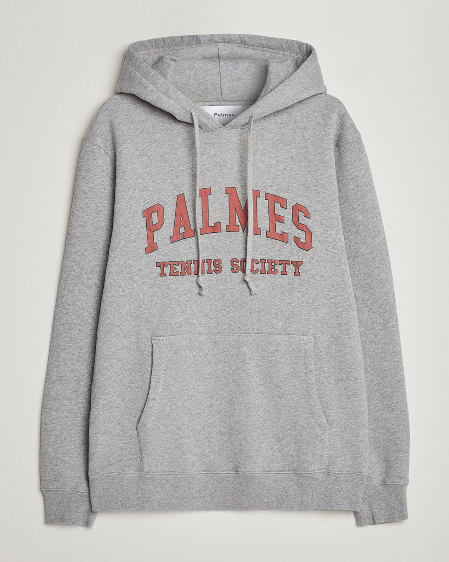 Hombres | Jerséis y prendas de punto | Palmes | Mats Hooded Sweater Grey Melange