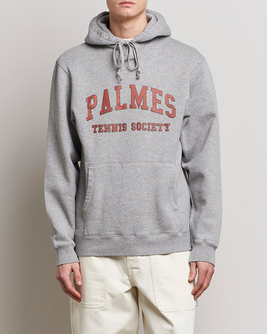 Hombres | Jerséis y prendas de punto | Palmes | Mats Hooded Sweater Grey Melange