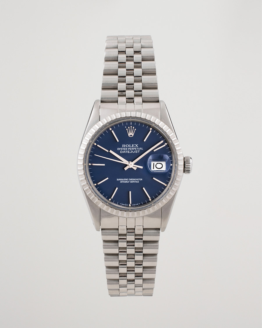 Hombres | Rolex Pre-Owned Datejust 16030 Oyster Perpetual Steel Blue | Rolex Pre-Owned | Datejust 16030 Oyster Perpetual Steel Blue