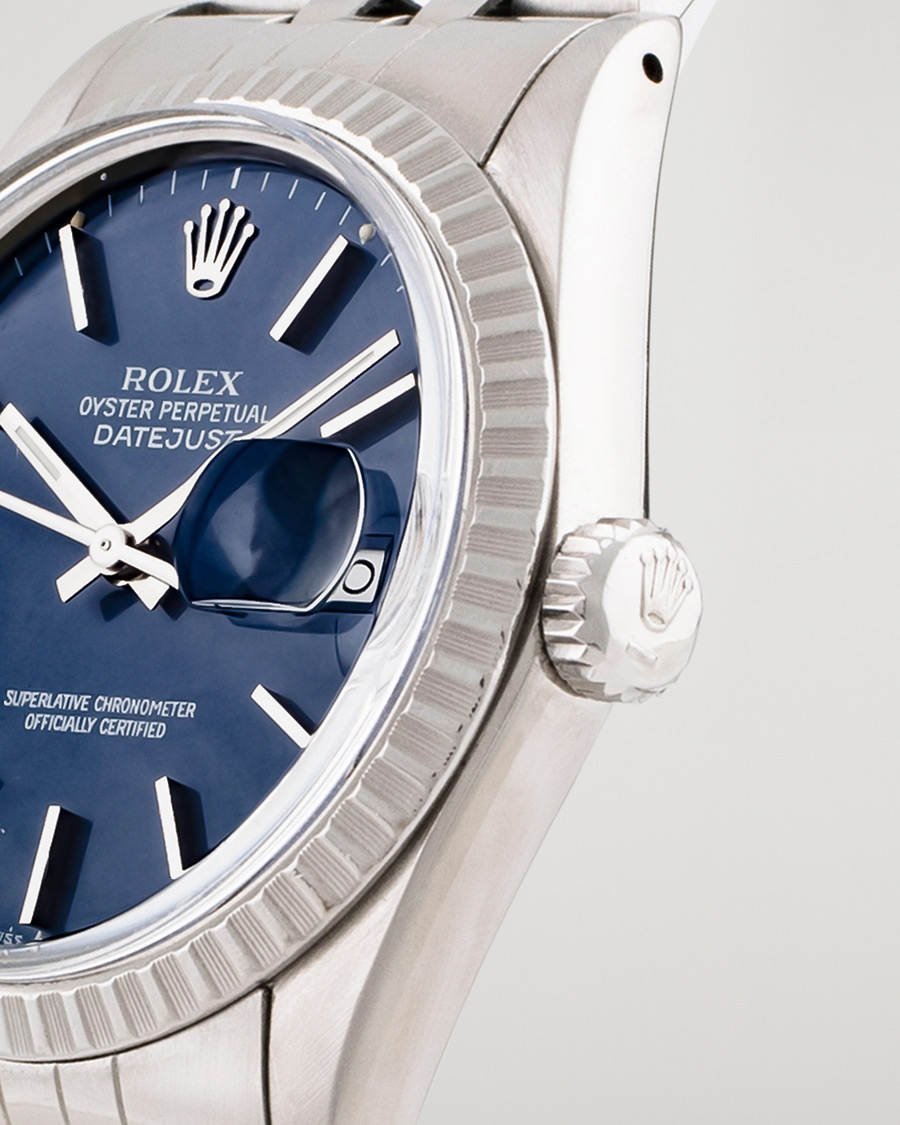 Hombres | Rolex Pre-Owned Datejust 16030 Oyster Perpetual Steel Blue | Rolex Pre-Owned | Datejust 16030 Oyster Perpetual Steel Blue