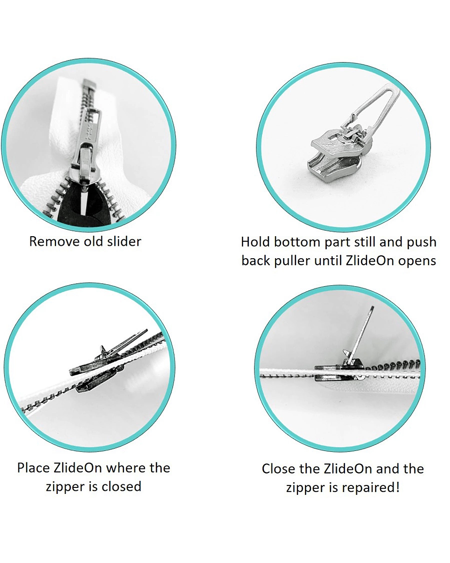 Hombres | Reparación | ZlideOn | Metal & Plastic Zipper Black