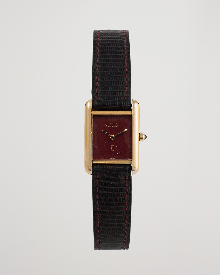 Hombres | Pre-Owned & Vintage Watches | Cartier Pre-Owned | Must de Cartier Tank Gold Brown
